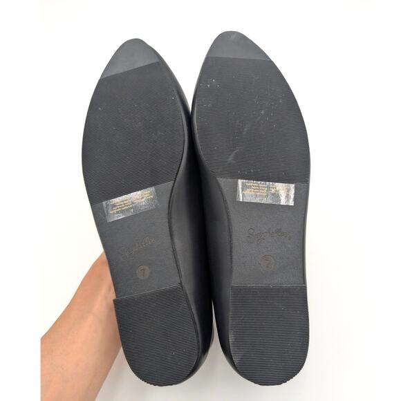 Seychelles Dreamer Pointed Toe Flat Shoes Slip-On Women's Black Size US7 EU38 - Picture 8 of 10
